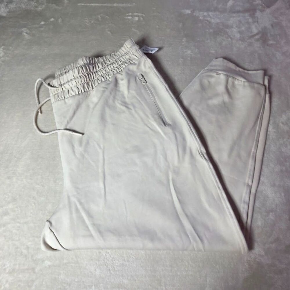 Old Navy Dynamic Fleece Jogger Sweatpants Women XXL Ivory Pull On Drawstring NEW